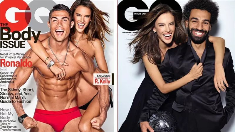 الفرق بين صلاح وكريستيانو علي غلاف مجلة GQ 