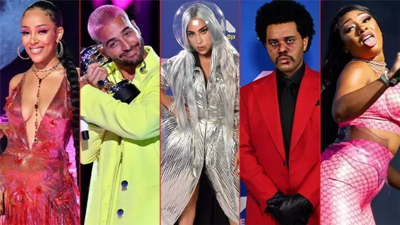 كمامات ليدي جاجا وتايلور سويفت أفضل مخرج .. غرائب النجوم في حفل الـ MTV