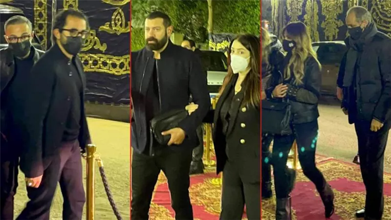 صور .. جمال مبارك وأحمد حلمي وعمرو يوسف أبرز حضور عزاء محمد الصغير فى اليوم الثانى