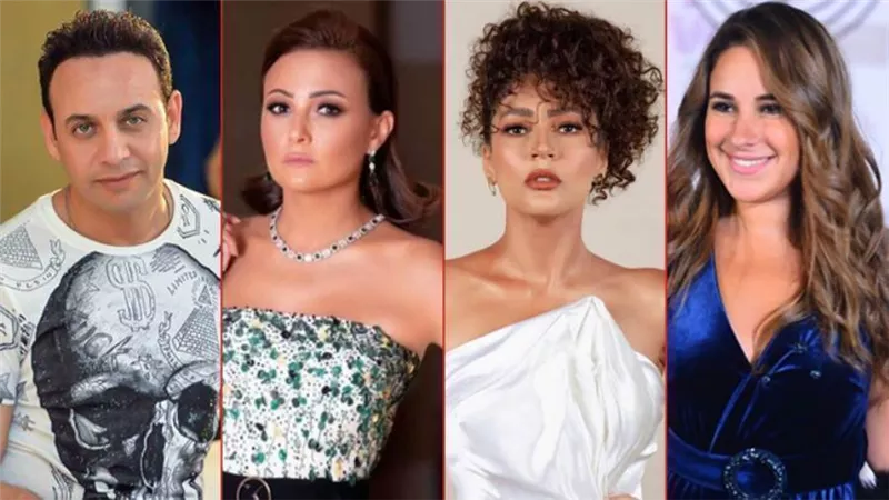 بشرى وشيري عادل وندى موسى بطلات 3 حودايت من مسلسل فارس بلا جواز مع مصطفى قمر