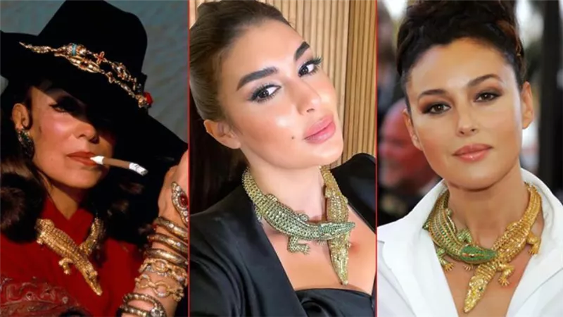 عقد ياسمين صبري الأغلى فى العالم .. 120 قيراط من المجوهرات الثمينة وصُنع من أجل ماريا فيلكس وارتدته مونيكا بيلوتشي