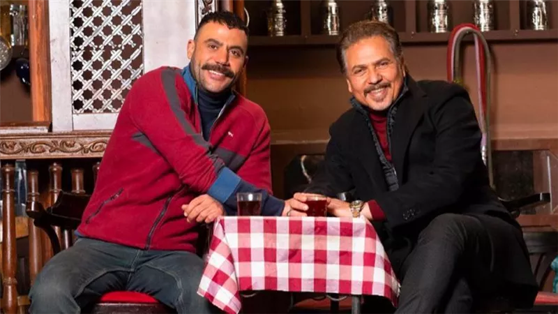 محمد إمام يروج لمسلسل النمر بصورة مع محمد رياض على إنستجرام : سعيد إني بشتغل معاك