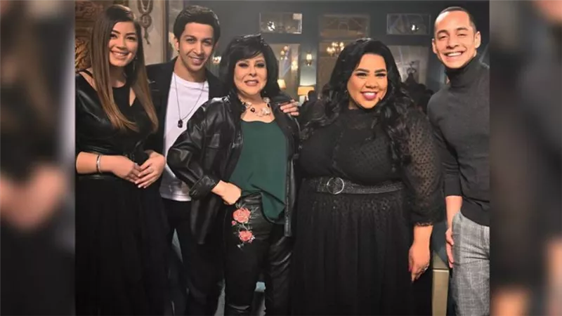 أبطال مسلسل فى بيتنا روبوت ضيوف إسعاد يونس فى برنامج صاحبة السعادة