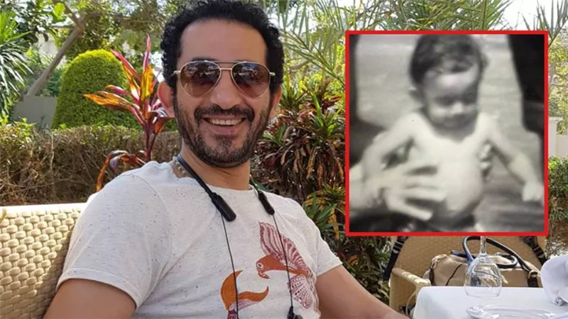 أحمد حلمي ينشر صورة له في طفولته : كرشي صديقي اللي مكمل معايا ونفسي أخسره