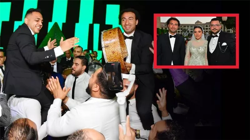بالصور .. رقصة نجوم مسرح مصر في حفل زفاف شقيقة علي ربيع في حضور النجوم