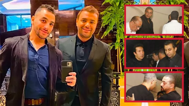 بالصور .. حكيم وهاني رمزي ودياب على رأس حضور عزاء كريم صبري شقيق رامي صبري