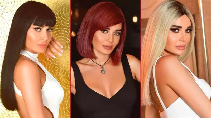 بالأحمر والأشقر والأسود .. سيرين عبدالنور بأكثر من لوك من أجل مسلسلها الجديد دور العمر