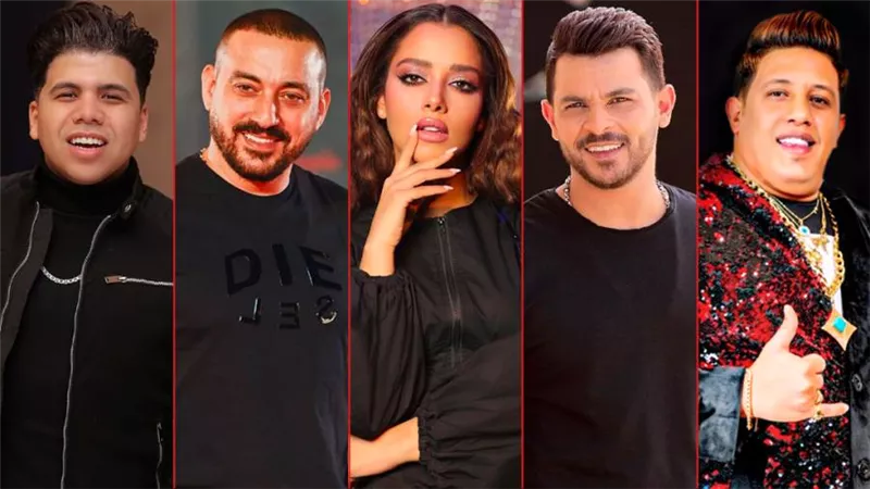 دياب ومحمد رشاد وبلقيس وعمر كمال وحمو بيكا .. أبطال الأزمات في 2021