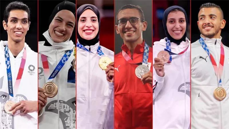 6 ميداليات لـ 6 أبطال .. مصر تسجل أكبر عدد من الميداليات في تاريخها الأولمبي