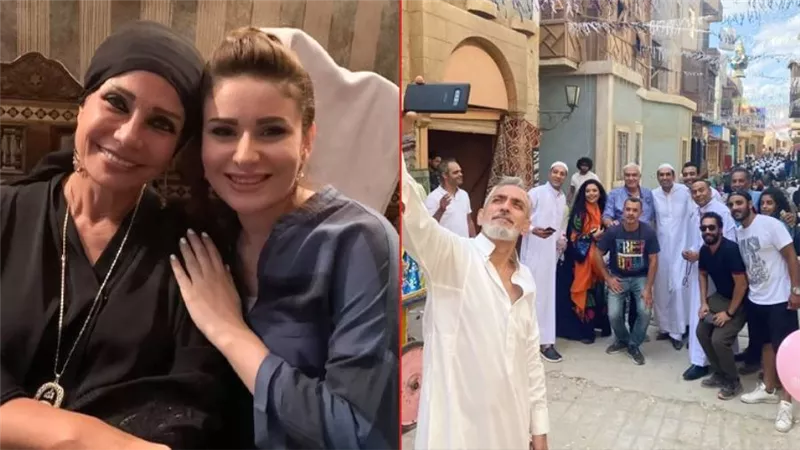 بالصور .. كواليس مشهد الحضرة الصوفية من مسلسل السيدة زينب بمشاركة أبطال العمل