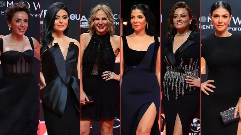 الأسود يسيطر على إطلالات نجمات مهرجان الجونة السينمائي في يومه الخامس