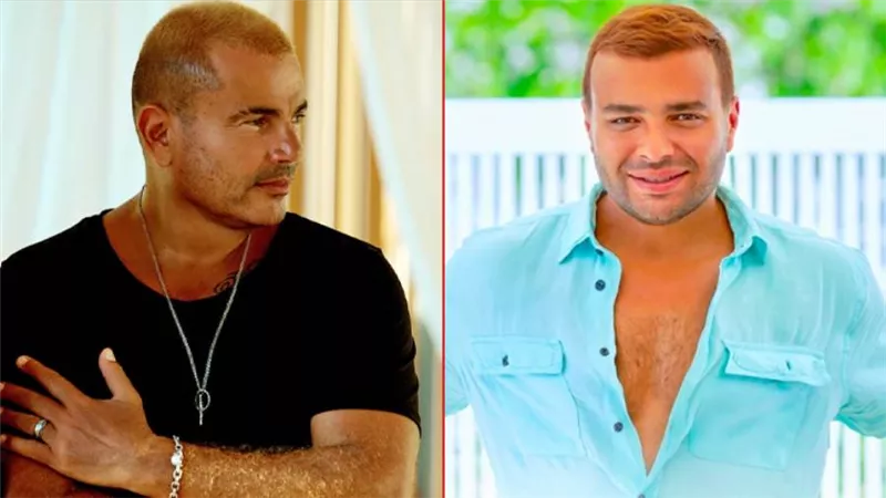 أعداء الأمس أصدقاء اليوم .. رامى صبرى يغنى إنت الحظ مع عمرو دياب فى دبي