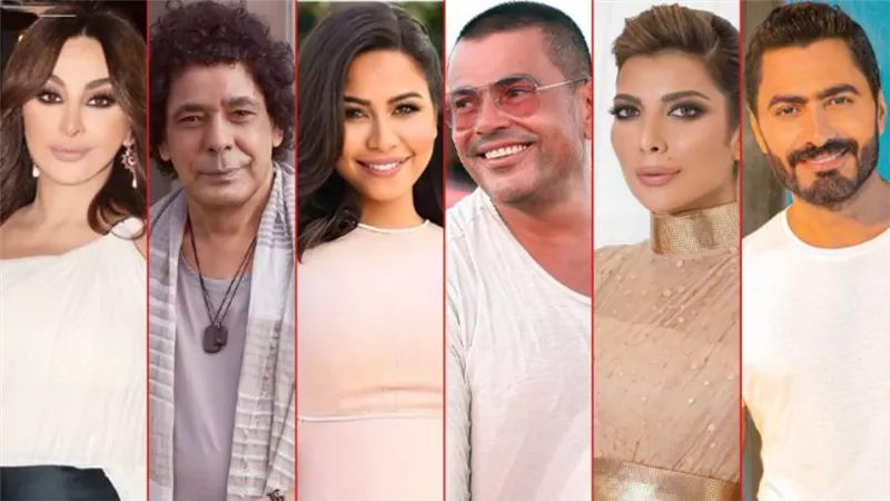 تامر وعمرو ومنير وشيرين وأصالة وإليسا .. أشهر نجوم حفلات ليلة رأس السنة 2022