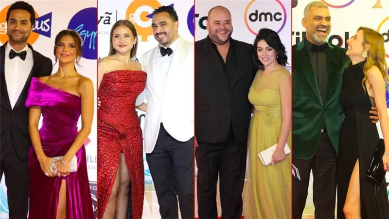 بالصور : ثنائيات خطفت قلوب الجمهور في حفل افتتاح مهرجان القاهرة السينمائي رقم 43
