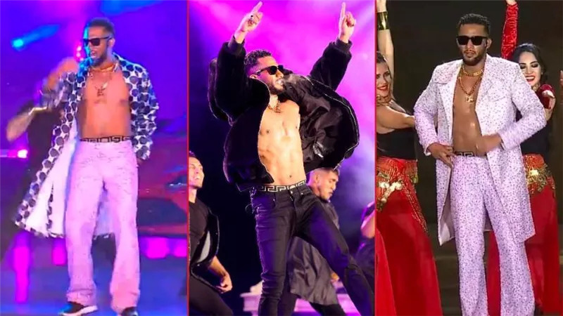 محمد رمضان يتحدى هانى شاكر ويخلع ملابسه على مسرح إكسبو دبى
