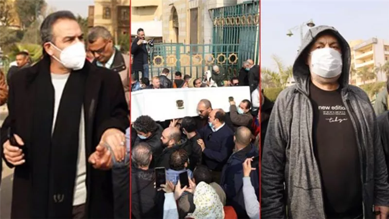 بالصور .. تشييع جنازة أحمد الحجار من مسجد السيدة نفيسة بحضور عدد كبير من نجوم الفن