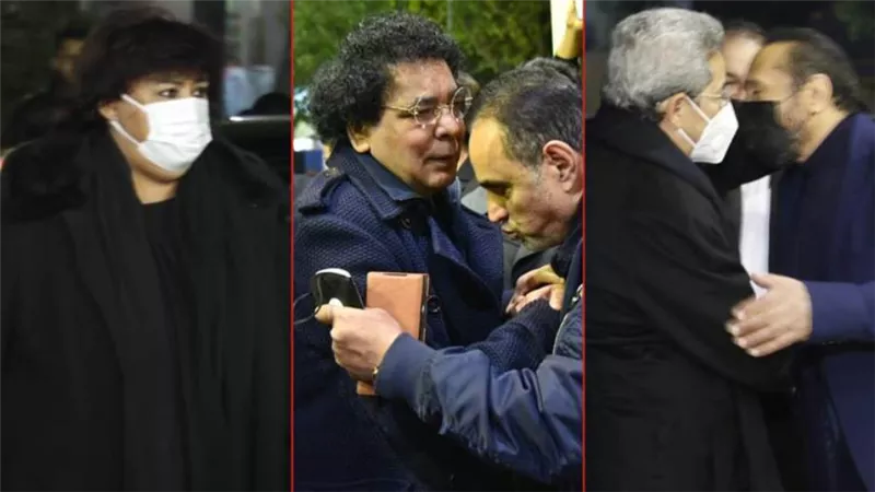 وزيرة الثقافة ومنير ومحمود سعد .. النجوم يؤدون واجب العزاء في أحمد الحجار من مسجد الحامدية الشاذلية