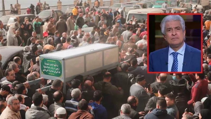 بالصور .. جنازة وائل الإبراشي قبل تشييعه إلى مثواه الأخير بمسقط رأسه فى الدقهلية 
