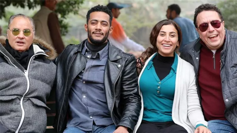 أول صورة تجمع رمضان ودينا والسعدي وياسين فى كواليس مسلسل مشوار لحد هناك رمضان 2022