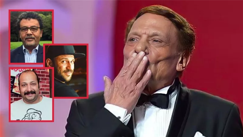 أحمد مكي ومحمد ثروت وعمرو عرفة يشاركون الزعيم في الاحتفال بعيد ميلاده الـ 82 في منزله
