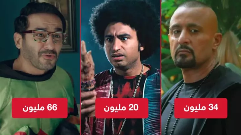 بوكس أوفيس الأسبوع الأخير لموسم عيد الفطر .. السقا وحلمى يجمعان 100 مليون وعلى ربيع يحصد 20 مليون