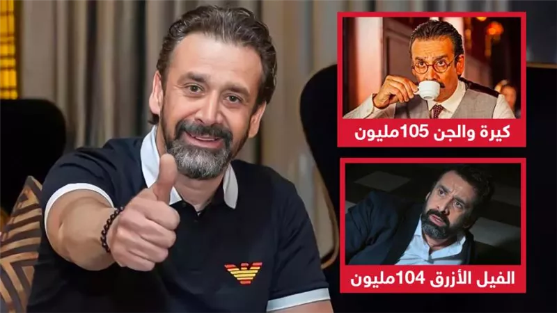 كريم عبدالعزيز يحجز المركزين الأول والثاني في قائمة أعلى إيرادات في تاريخ السينما المصرية بـ كيرة والجن والفيل الأزرق