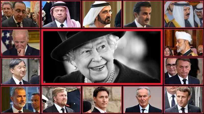 زعماء العالم يودعون الملكة إليزابيث الثانية من كنيسة ويستمنستر بلندن 