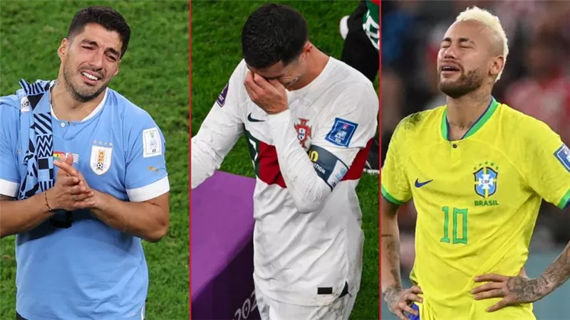 كريستيانو ونيمار وسواريز .. دموع الكبار تخطف الأنظار في كأس العالم قطر 2022