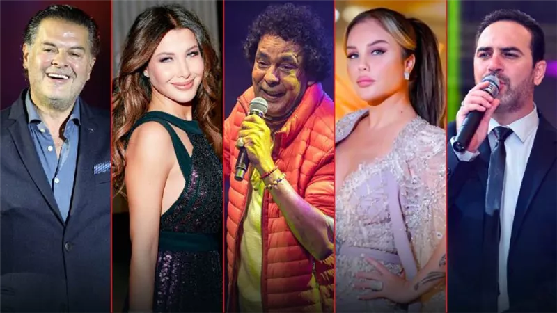 الكينج وراغب علامة ووائل جسار ونانسي عجرم ونيكول سابا نجوم حفلات رأس السنة فى مصر
