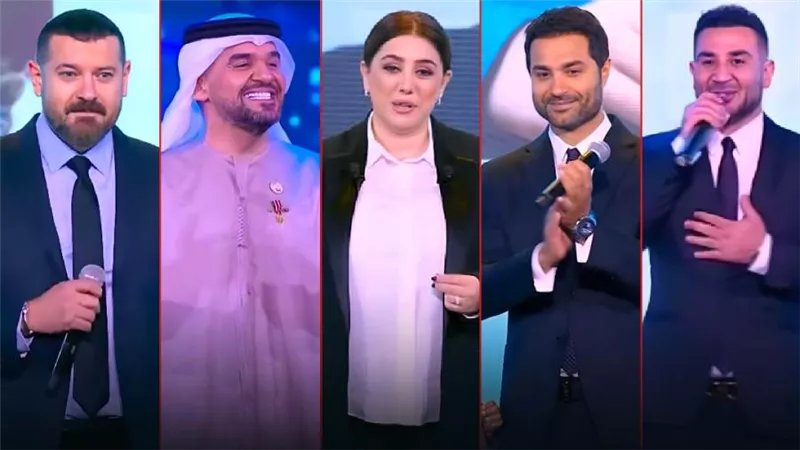 كريم فهمي وعمرو يوسف وأحمد سعد وحسين الجسمي وكندة علوش نجوم احتفالية قادرون باختلاف أمام الرئيس