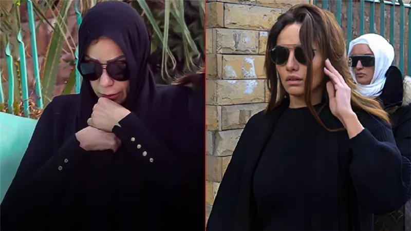 بالصور .. ريم البارودى تنهار فى جنازة والدها وزينة أول الحضور