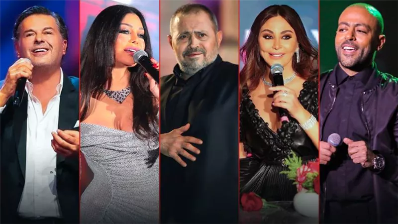إليسا وهيفاء وهبى وتامر عاشور وراغب علامة وجورج وسوف نجوم حفلات شهر مارس