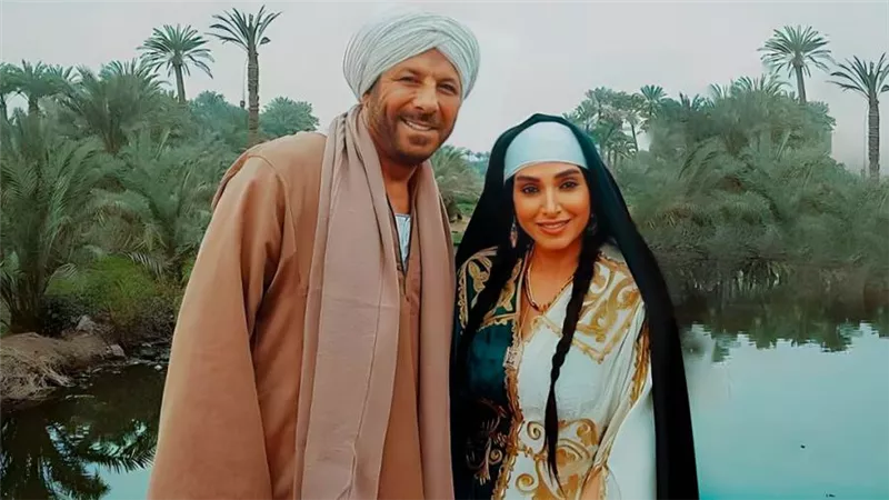 أول صورة : روجينا وإياد نصار من كواليس مسلسل ستهم رمضان 2023
