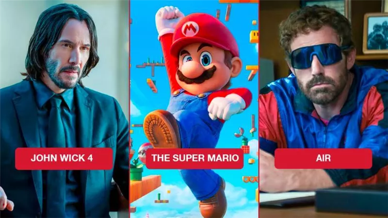 بوكس أوفيس هوليوود .. Super Mario يتصدر وJohn Wick  في المركز الرابع وبن أفليك الأخير بـ 7 ملايين دولار