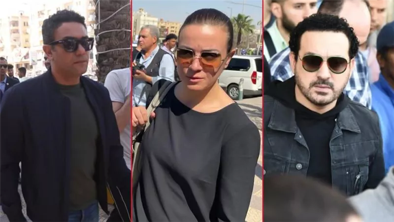 بالصور .. تشييع جثمان مصطفى درويش من مسجد الحصري بحضور النجوم