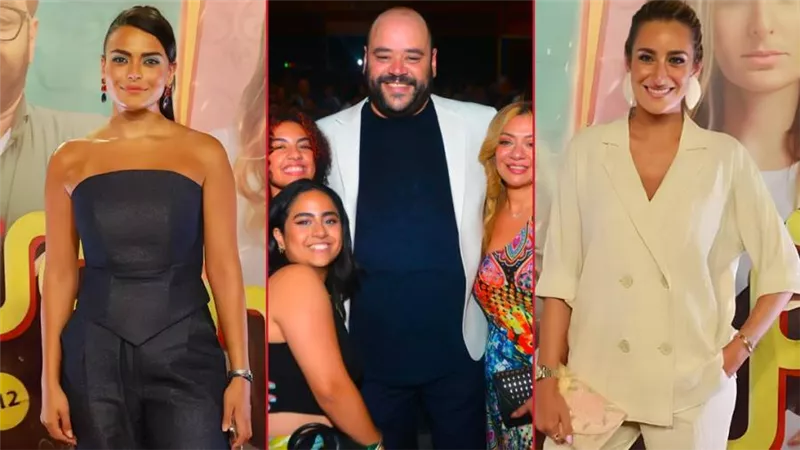 بالصور .. محمد ممدوح وأمينة خليل وأبطال وش في وش يحتفلون مع الجمهور بالعرض الخاص للفيلم