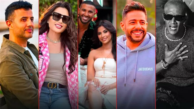 رمضان وسعد ولطيفة وحماقي وحمزة نمرة يحجزون المراكز الخمسة الأولى في قائمة الأعلى مشاهدة على يوتيوب