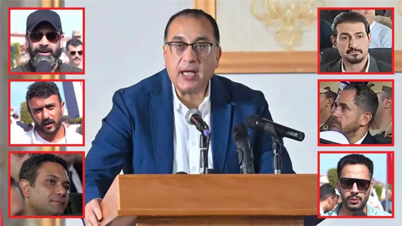 كريم عبدالعزيز وياسر جلال والعوضي وكرارة وآسر ياسين وعصام السقا يزورون سيناء بحضور رئيس الوزراء