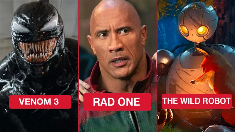 بوكس أوفيس هوليوود .. دواين جونسون يتصدر وVenom 3 يلاحقه و The Wild Robot الأخير