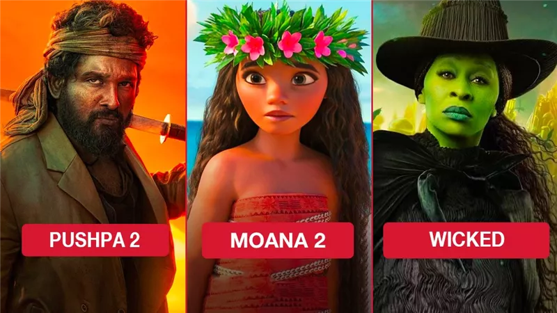 بوكس أوفيس هوليوود .. Moana 2 يتصدر وWicked يلاحقه وPushpa 2 الأخير