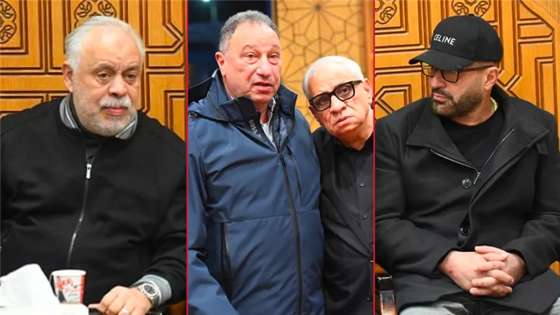 بالصور .. نجوم الفن والرياضة في عزاء شقيق أحمد السبكي